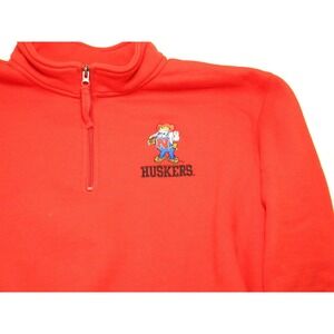 Starter Nebraska Huskers Men's‎ quarter zip sweatshirt Red XL Football Herbie